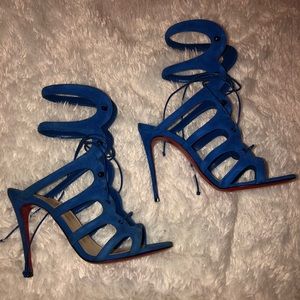 Christian LouBoutin blue heels